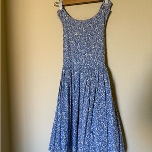 Mini Boden Blue Dove Cross Back Dress